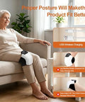 Deity Knee Massager Smart With Heat Vibration 3D Massage Red Light 4-In-1 Cordless Portable Knee Massager With Led Large Screen s For Grandma & Grandpa