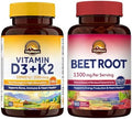Vitalitown vitaminD3+K2 90 Softgels Organic Beet Root 60 Capsules 1300mg