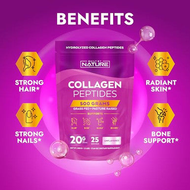 Built By Nature Collagen Peptides Powder 500 Grams