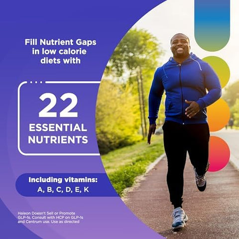 Centrum Nutrient Replenish GLP1 Nutrition Support Multivitamin for Whole Body Health and Appearance 180 Tablets 6 Month Supply