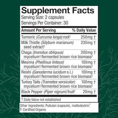 Host Defense Mycobotanicals Liver Capsules 60 Capsules