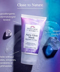 Heritage Store Aura Glow Facial Mask Brightening & Refining Treatment All Skin Types Exfoliating Gel Mask With Aha & Fruit Acids Hyaluronic Acid Sea Moss & Clear Quartz Vegan Paraben 2Oz