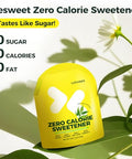 Lesweet Monk Fruit Sweetener 16 oz and Lesweet Classic Zero Calorie Sweetener, Erythritol Sweetener with Stevia Extract 16 oz