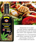 Golden Kings of Ukraine Pure Hemp Seed Cooking Oil - Extra Virgin Cold Pressed Oil - Unrefined and Non-Deodorized 11.83 OZ