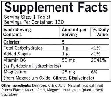 Kirkman B-6/Magnesium Vitamin/Mineral Chewable 120 Wafers