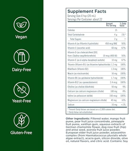 Flora Daily Multi Essentials+ Liquid Multivitamin Formula 13 Essential Vitamins & Minerals 15 Fl Oz