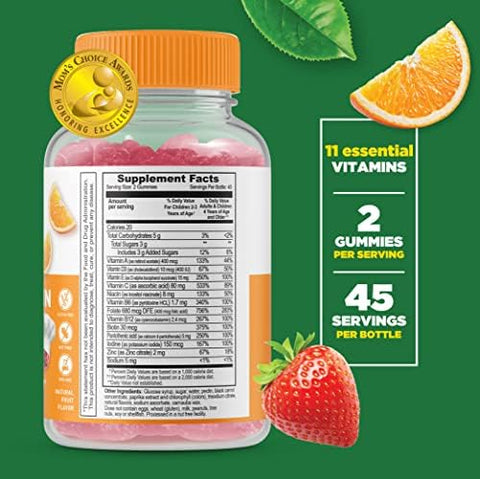 Lifeable Multivitamin Kids + Iron & Vitamin C Kids Gummies Bundle Great Tasting Vitamin Supplement Gluten Gmo Chewable Gummy