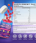 Geeoasis Whey Protein Gummies 10G Protein Chewables Supplements For Women & Men Muscle & Energy Support Bone Health Strawberry Flavor 120 Count