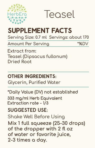 Teasel B120(2pcs) Alcohol-Free Herbal Extract Tincture, Concentrated Liquid Drops Natural Teasel (Dipsacus fullonum, Dipsacus sylvestris) Dried Root (2x4 fl oz)