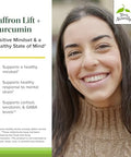 Terry Naturally Saffron Lift + Curcumin Herbal Supplement With Curcumin Nongmo Saffron & Brain Curcumin Capsules Concentration & Relaxation Support Supplement 60 Capsules