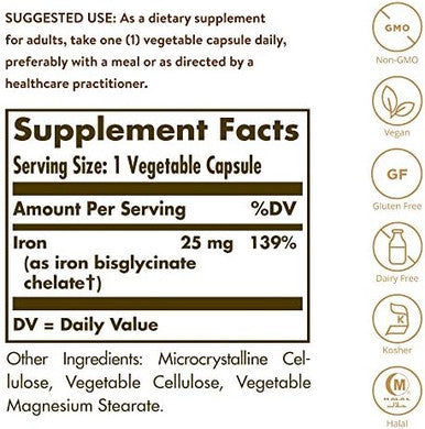 Solgar Gentle Iron Ideal For Sensitive Stomachsred Blood Cell Supplement Non Constipating and Gmo Vegan, Gluten & Dairy Free Kosher 180 Servings Unflavored 180 Count