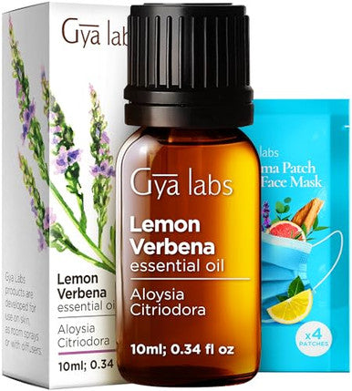 Gya Labs Lemon Verbena Essential Oil For Diffuser & Lemon Essential Oil For Diffuser Set - Aromatherapy Grade Essential Oils Set - 2X0.34 Fl Oz - Gya Labs