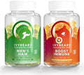 IvyBears Men's Hair Vitamins and Immune Support Gummies Biotin Zinc Vitamins A C D and Zinc for Hair Growth and Immune Health Vegan 2Pack