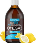 Aquaomega 5X Ultimate Strength High Epa Omega 3 Liquid With Dha And Vitamin D - Wild Caught Omega 3 Fish Oil Liquid - 4382Mg Of Omega 3 Supplements - 450Ml Lemon