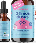 JoySpring Magnesium Citrate Liquid and Magnesium Glycinate and Genius Drops Smartberry Vanilla for Kids
