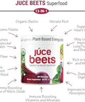 Terra Kai Organics Juce Beet Superfood Powder Made With 100% Pure Organic Beets (60 Serving) All Natural Nitric Oxide Supplement Gluten Soy Vegan Non Gmo (240 G)
