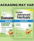 Dramamine Nausea Relief Ginger Chews 20 Count And Preggie Pop Drops Plus21 Dropsvitamin B6 For Morning Sickness & Nausea Relief