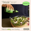 Graza Drizzle Extra Virgin Olive Oil, Finishing Oil - High Polyphenol Early Harvest EVOO Finishing Oil in a Glass Bottle - Single Origin Olive Oils from Spain - 16.9 Fl Oz (500ml)