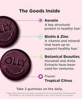 Olly Heavenly Hair Gummy, Supports Healthy Hair, Keratin, Biotin, Amla, Chewable Supplement, 30 Day Supply - 60 Count
