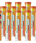 TandD German Multvitamin 10 Vitamins 40 Vegan Drink Effervescent Tablets Orange Flavor Made in Germany