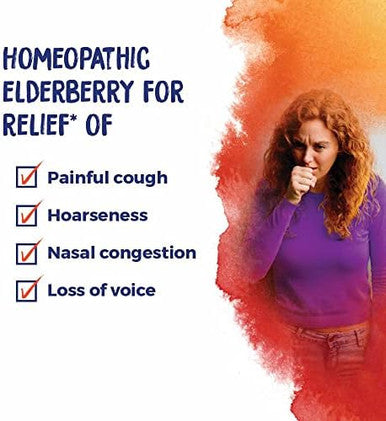 Boiron Sambucus Nigra 200Ck Homeopathic Elderberry For Hoarseness With Painful Cough And Nasal Congestion Pack Of 3 (240 Pellets)