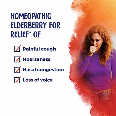 Boiron Sambucus Nigra 200Ck Homeopathic Elderberry For Hoarseness With Painful Cough And Nasal Congestion - Pack Of 3 (240 Pellets)