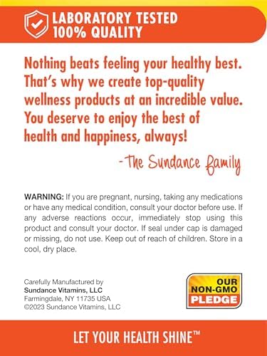 Sundance Vitamin C 1000mg with Rose HIPS and Bioflavonoids 100 Coated Caplets Vegetarian NonGMO and Gluten Free Supplement