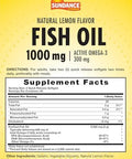 Sundance Fish Oil Softgels 1000Mg 120 Count Purified To Eliminate Mercury With 300Mg Active Omega3 Natural Lemon Flavor Nongmo And Gluten Supplement