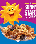 Kellogg's Raisin Bran Crunch Breakfast Cereal Cups, Fiber Cereal, Made with Real Fruit, Original, 33.6oz Case (12 Cups)