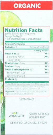 Sweetleaf Stevia Sweetener Organic 35 Count