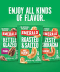 Emerald Nuts Salt and Pepper Seasoned Cashews (1Pack) 5 Oz Resealable Bag Kosher Certified NonGMO Contains No Artificial Preservatives Flavors or Synthetic Colors