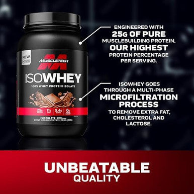 Muscletech Iso Whey Isolate Protein Powder Vanilla Post Workout Gym Supplement For Lean Muscle Gain Body Building Weight Gainer & Recovery 25G Protein Bcaa Eaa & 0 Added Sugar 5Lbs