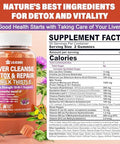 Lilicare Milk Thistle Liver Detox Gummies 18 In 1 Liver Cleanse Detox & Pack Of 2