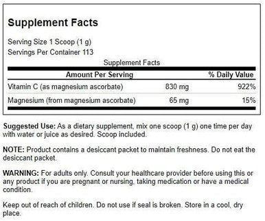 Swanson Buffered Magnesium Ascorbate Vitamin C Powder 4 Ounce (113 g) Pwdr (3 Pack)