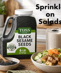 Black Sesame Seeds, 6 Lbs - Raw Unhulled Black Sesame Seed,Perfect for Stir-Fries and Coating for Meat and Fish Salad, Soup, Noodle & Sushi Topping Keto Nutty Flavor