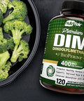 NutriFlair DIM Supplement 400mg with Bioperine, 120 Capsules - Diindolylmethane - Estrogen Metabolism Support & Hormone Balance, Menopause, PCOS, Acne and Skin Care for Men & Women - Compare to 300mg