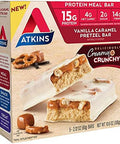 Atkins CafÃƒÂ© Caramel Protein Shake 3G Net Carb + Atkins Vanilla Caramel Pretzel Protein Bar 4G Net Carbs Keto Friendly Bundle