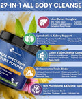 Femmetra 29-In-1 Full Spectrum Detox Powder | 5-Step Total-Body Reset For Liver Lymphatic Colon & Gut Support | Potent Earthy Taste From Natural Ingredients 30 Servings