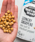 Saffron Road Organic Crunchy Chickpea SnacksGluten NonGMO Halal Kosher Vegan (Sea Salt and Cracked Pepper 6 oz (4 Pack))