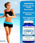 Younglo Research Vitamin K2 Mk7 (Menaq7) 100 Mcg W/Coconut Oil For Superior Absorption Dietary Health Supplement 120 Vegan Liquid Capsules To Support Bone Strength & Density For Adults Women & Men