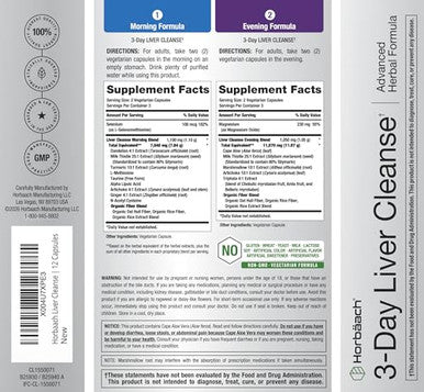 Horbaach 3 Day Liver Cleanse 12 Capsules