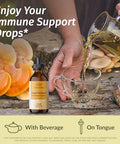 Herbamama Super Immune Mushroom Supplement - Vegan 8-Mushroom Complex Blend With Reishi Lion'S Mane Cordyceps & Chaga Extract - Non-Gmo Alcohol- Sugar- Immunity Drops 56-Day Supply