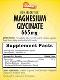 Sundance Magnesium Glycinate Capsules 665 mg 50 Quick Release Pills NonGMO and Gluten Supplement