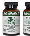 Nutramedix Immune Set 3Piece Kit With Cat'S Claw Zinc & Vitamins D3K2 For Immune Microbial Gastrointestinal Cardiovascular & General Wellness Support Liquid Drops & Capsules
