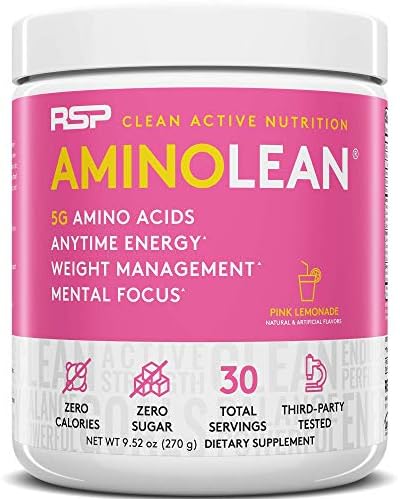 Rsp Nutrition Aminolean Pre Workout Energy (Pink Lemonade 30 Servings) With Truefit Protein Powder (Chocolate 2 Lb)