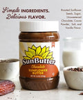 SunButter Chocolate Sunflower Seed Butter 16 oz (6 Pack of 6) Nut Free Spread with 7g PlantBased Protein Roasted Rich & Savory Flavor Smooth Texture Vegan Kosher & NonGMO