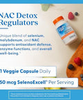 Doctors Best Nac Detox Regulators Supports Cellular Health & Liver Function Nongmo Gluten Soy Vegetarian 60 Veggie Caps