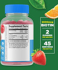 Lifeable Sugar Vitamin D Kids + Biotin Kids Gummies Bundle Great Tasting Vitamin Supplement Gluten Gmo Chewable Gummy