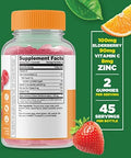 Lifeable Immune Support + Iron With Vitamin C Gummies Bundle Great Tasting Vitamin Supplement Gluten Gmo Chewable