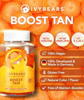 IvyBears Glow and Hair Pack for Women Hair Vitamin + Glow Tanning Gummies Vegan Gummies with Biotin Collagen Keratin and BetaCarotene Hair Growth and Natural Tan Support 60 ct Each